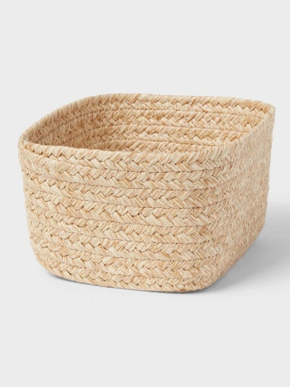 Small Natural Woven Basket Almond - Brightroom Rectangle Storage